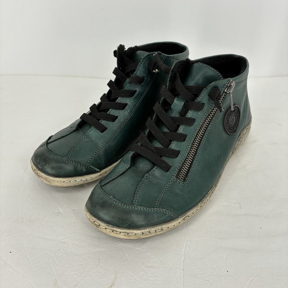 Remonte Side Zip Sneaker Bootie Green Women's Size EU 39 US 8